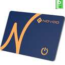 NOVOO SmartCard Tracker Card, iOS Only Bluetooth Tracker with Apple Find My, Slim Wallet Finder for iPhone, 6-Year Battery, Waterproof GPS Key Finder for Bags, Passport, 1 Pack (BL)
