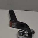 CURT 45056 Trailer Hitch Mount with 2-Inch Ball & Pin, Fits 2-In Receiver, 7,500 lbs, 4-Inch Drop, Gloss Black Powder Coat