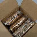 WDF 100 Pack Gold Plastic Spoons Disposable - Durable Heavy Duty 6.9 Inch Gold Spoons, Heat Resistant Modern Disposable Spoons Perfect for Christmas Parties, Wedding, Banquets