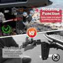 Adjustable Trailer Hitch, 360° Swivel Tri Ball Mount with Tow Hook & Lock