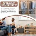 Ripeng 2 Pack Round Shoe Organizer for Closet, Cylindrical Shoe Storage Organizer with Removable Dividers and Lid, Foldable Closet Container Round Compartment Bins for Home (D17 X H13.2, Rectangular)