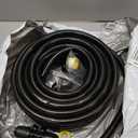 MIXC 50FT 1/2" Irrigation Tubing, 0.7" OD x 0.5“ ID Hose with 4 Connectors | Premium PVC Material, UV Resistant, Flexible Mainline Tubing with Quick 4-Way Connector for Drip Systems/Gardens/Raised Beds