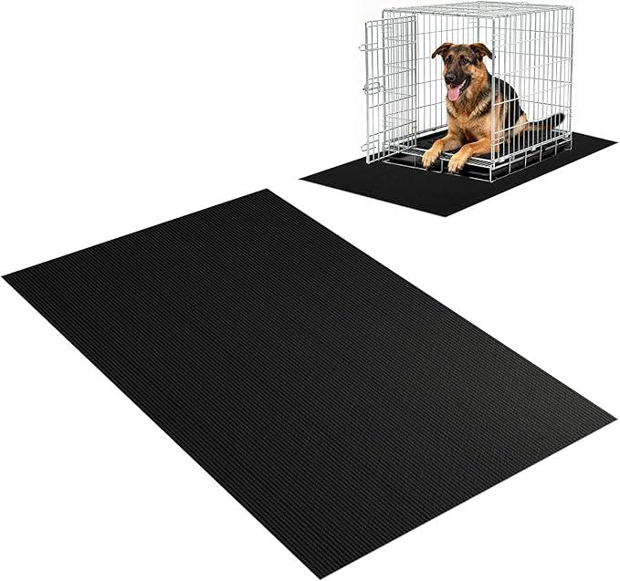 Pet Crate Floor Protection Mat, Mat for Under Dog Crate, 30"x20" Thin Cut to Fit Design Washable Floor Covering Reusable Waterproof Non Slip Rug Whelping Pad for Pet 