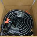 1/2in. Drip Irrigation Tubing - 50FT Drip Line Irrigation System Parts for Garden(Includes 1/2" Straight Connector,Switch Valves, T Connectors, 1/2" to 1/4" Tubing Reducers, Cable Zip Ties)