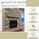 2 Pack Faux Stone Panels Interior 45.6''l x 11.8''h x 0.98''d Faux Siding Panels Exterior Artificial 3D Veneer for Wall Decor Outdoor Home Improvement Projects (PU,Light Gray)