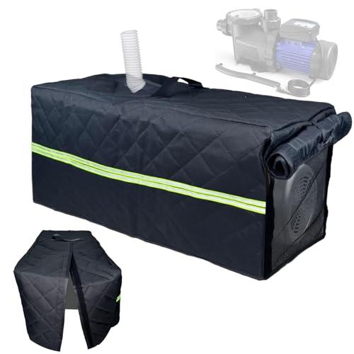 Pool Pump Cover with Hook Loop Opening & Mesh Vent, 3-Layered 24"x11"x11" Waterproof Outdoor Heater Equipment Enclosure Protection for Winter Snow