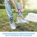 25 Pairs Waterproof Shoe Covers For Rain - Slip Over Plastic Shoe Covers Reusable - Galoshes For Women And Men Waterproof