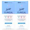 Secret Clinical Strength 100HR Sweat & Odor, Soft Solid Antiperspirant Deodorant for Women, 3X Stress Protection with Hyaluronic Acid, PH Balanced, Light & Fresh Scent, 2.6 oz (Pack of 2)