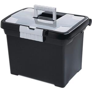 STERILITE Portable File Box, Black (ST1871-9004)