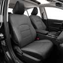 Coverdream Camry Seat Covers Full Set for 2025 2026 Toyota Camry Hybrid (LE,SE,Nightshade),Fully Covered,Luxury Waterproof Leather Car Seat Protector(Black/Gray)
