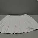 LouKeith Pleated Tennis Skirt High Waisted Golf Skirts with Shorts Pockets Casual Workout Athletic Skorts for Women White L