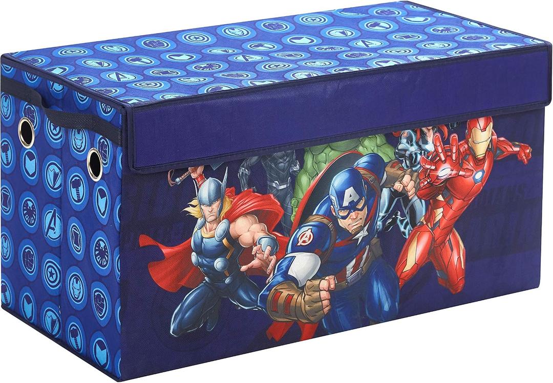 Idea Nuova Avengers Collapsible Childrens Toy Storage Trunk, Durable with Lid