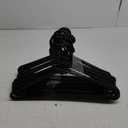 29 each plastic black used hangers with shoulder grooves