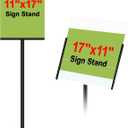 11 x 17 Heavy Duty Sign Stand for Display, Adjustable Pedestal Sign Holder Stand, Floor Standing Stand for Sign Poster, Horizontal Vertical View Signage Stand for Outdoor Indoor