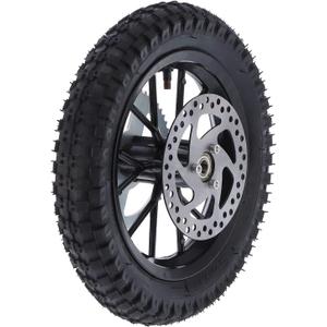 Pocket Bike Rear Wheel - 12.5 x 2.75in - Compatible with Coolster 49cc 2 Stroke Mini Dirt Bike QG50 - Rear Back Wheel Tire Replacement