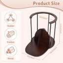 SNOWSTAR Hat Storage for Baseball Caps, Wood & Metal Hat Organizer Holder Display Stand for At Least 15 Hats,Space-Saving Baseball Cap Storage for Desk, Closet,Bedroom,Entryway.