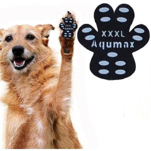 Dog Paw Protector Gripper Traction Pads,Dog Paw Covers,Foot Stickers in Summer Hot/Winter Cold Pavement,Dog Shoes Booties Socks Replacement,12 Sets (48 pcs) XXXL Black