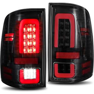 MAYELLO Black Full LED Tail Lights Brake Rear Lamps Clear Lens Blackout Style Upgrade for 2009-2018 Dodge Ram 1500 2500 3500, 2019-2024 Ram 1500 Classic, fit Factory Halogen Trims Only