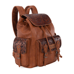 Montana West Wrangler Backpack Purse for Women Men Western Backpack Floral Tooled Travel Bag