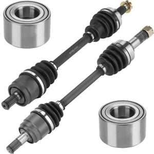 Front Left&Right CV Axle Wheel Bearing Kit for Honda Foreman 500/Rubicon 500 TRX500 2014-2019, Replace for 44220-HR3-A21, 44350-HR4-A22, 44250-HR4-A22, 2 CV Axles and 2 Wheel Bearings