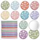 Unittype 30 Pcs 2.76 Inch Inspirational Compact Mirror Bulk for Women Small Pocket Mirrors Mini Purse Makeup Mirror End of Year Gifts for Students Nurse Coworker Team 2026 Graduation(Daisy)