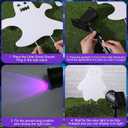 8 Pack Halloween Ghost Decorations Set, 6 Ghost Yard Signs and 2 Solar Spotlight Scary Shadows for Night Projections Spooky Faces Signs with Stakes for Halloween Garden Lawn Decor