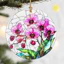 Christmas Ornaments, Dodosky 2.8in Ceramic Orchid Flower Ornament, Xmas Decor, Christmas Tree Ornaments, Xmas Decorations for Tree, Holiday Ornament, Orchid Gifts, Gifts for Women, Mom, Flower Lovers