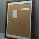 Wood 20x28 Picture Frame with 16x24 Mat, Display 16x24 with Mat or 20x28 Without Mat, Wood 20 by 28 Photo Frame, 20 x 28 Frame for Wall Hanging Display, Deep Brown