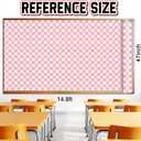 Inkspire Pink Checked Bulletin Board Paper Roll,14.8FTx47IN Large Reusable Waterproof Erasable Classroom Wall Background Backdrop Paper,Fade-Resistant Fabric Wrapping School Decors Teacher Supplies