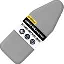 UniSimp Small Ironing Board Cover and Pad 12"x32" Small Iron Board Cover with Padding,Tabletop Mini Ironing Board Cover and Pad Small Size, Cotton Canvas, Heat Resistant, Drawstring Gray