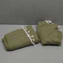 Sutuo Home Boho Curtains for Bedroom 84 Inches Long, Bohemian Linen Textured Curtains with Tassels, Semi Blackout Farmhouse Drapes, Rod Pocket Window Treatments 2 Panels, 52" x 84", Olive Green