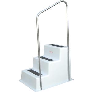 Taylor Made Stepsafe Triple Dock Step Handrail Attachment, 26" W x 58" H, Includes Rail Only, Aluminum Construction, Added Safety, Fits 3-Step Models - 47301