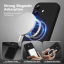 Magnetic for iPhone 17 Case, Compatible with MagSafe, [Full Camera Protection][Screen Protector] Silicone Shockproof Protective Phone Case for iPhone 17 6.3", Black