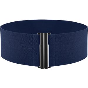 2 x TOURZOO Elastic Belt for Women Wide Waist Corset Belt Cinch Belt Vintage Stretchy Waistband for Dresses