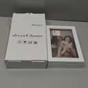 decorUhome Triple 4x6 Picture Frame Vertical, Engineered Wood Trifold Photo Frame with Plexiglass for Tabletop Display, 4x6, White