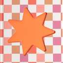 Pearhead Pink & Orange Star Cutout Hardcover Graph Notebook, 6.25x8.25 Grid Journal for Bullet Journaling, Planning & School Notes, 200 Pages