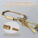 Muitcdo Brass Key Rings Bulk, Key Chain Organizer Holder for Men Women with Secure Screw Locking