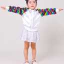 Girls Flip Sequin Jackets Kids Rainbow Sparkle Outwear Toddler Boys Glitter Sleeve Shiny Metallic Coat Birthday (Gray, XXXL)