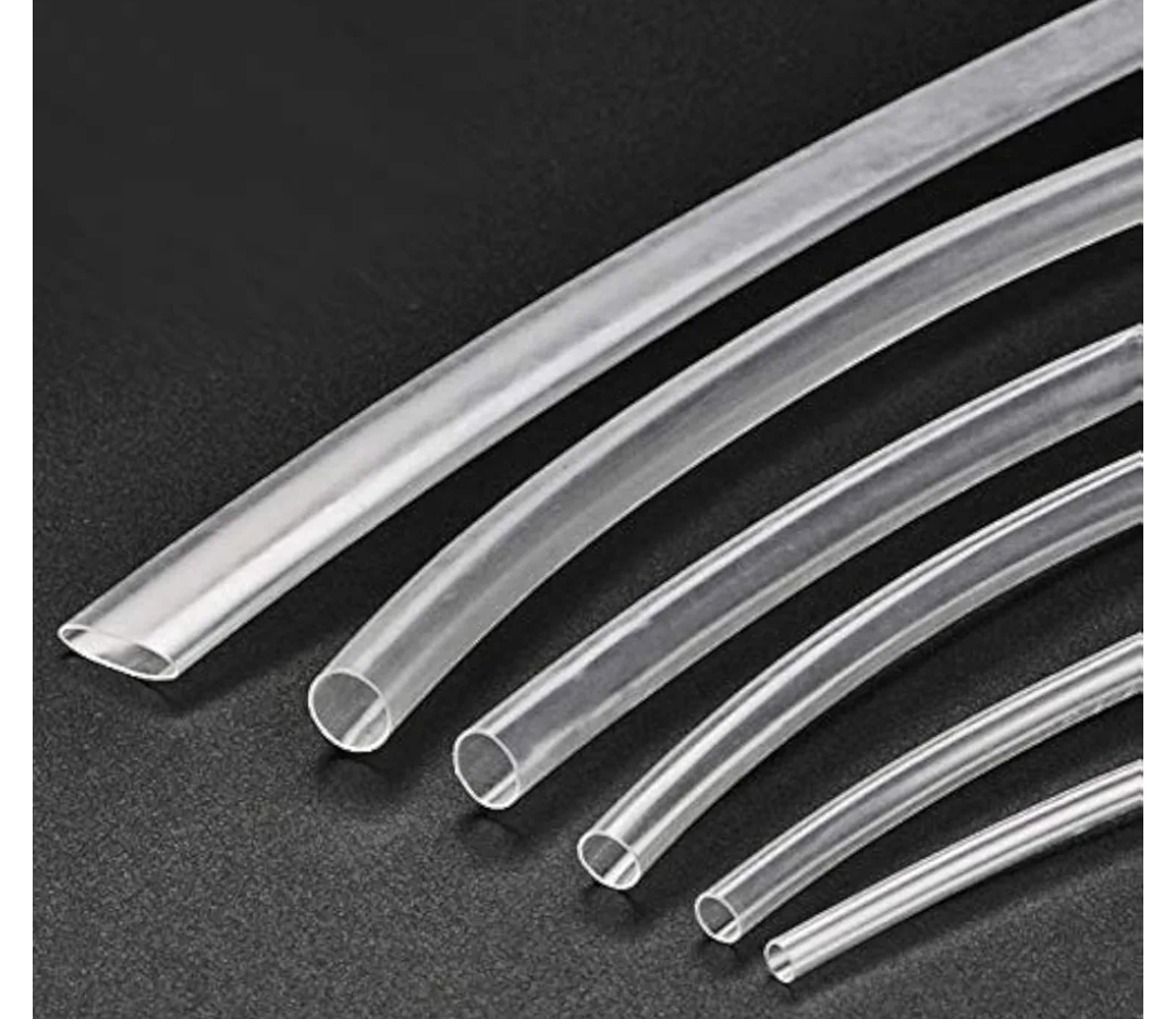Electriduct 1/4" PTFE Heat Shrink Tubing - 1.7 to 1 Ratio - 10x 1FT Sticks (10 Feet Total) - Clear