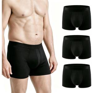 Leak Proof Incontinence Underwear for Men - 5-Layer Reusable Boxer Briefs, Men's Absorbent Bladder Control Protective Shorts, 3 Pack, 4XL