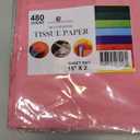 Pink Tissue Paper for Gift Bags - 15" X 20" Bulk Tissue Paper Pink 480 Sheets - 10lb Newsprint for Packing, Birthday Gift Box Filler, Packing Supplies for Moving Supplies Crown Display