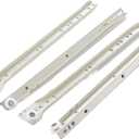 Hardware Full Extension Side Mount Drawer Slides Drawer Track Slides Two Cabinet Rails Thickening Computer Table Chute Clothing Cabinets Keyboard Roller Pulley Furniture(18inch(45cm))