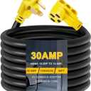 50ft EV Charger Adapter Cord Compatible with NEMA 10-30P to 14-50R, 30 Amp 3 Prong Old Dryer Outlet to EV(Max 24Amp) for Tesla Model 3 Y S X or Level 2 EV Charging, NOT for RV, ETL Listed