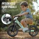 SEREED Toddler Balance Bike 2 Year Old, No Pedal Kids Bicycle Toys for 2-5 Years Old, Tool-Free Adjustment, Customize Plate with Stickers, Gift for 2-3 Boys Girls (Mint Green)