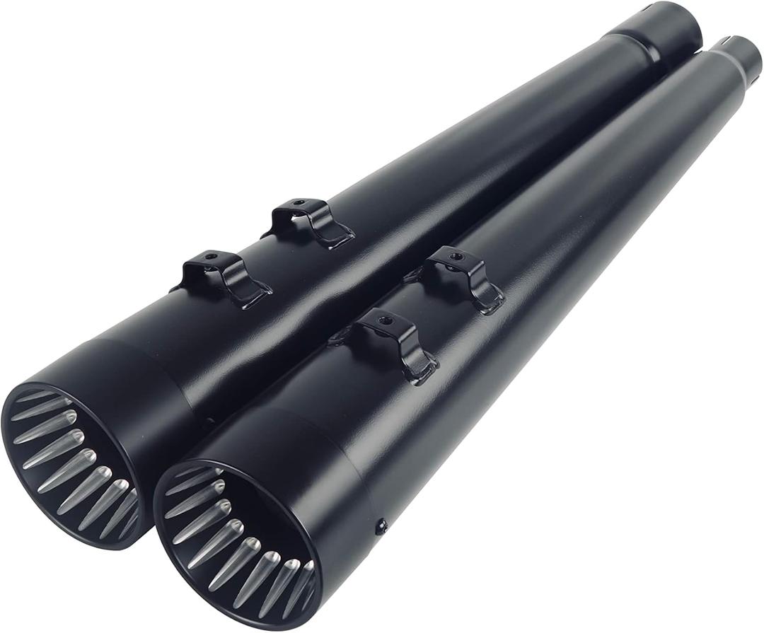 SHARKROAD Black 4.4'' Slip-On Mufflers for Harley 2017-up Touring Road King, Steet Glide, Road Glide, Electra Glide, 18BB