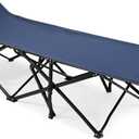 REDCAMP Oversized Heavy Duty Camping cots for Adults 500lbs, Extra Wide Tall Portable Sleeping Cots, XL Cots for Outdoor or Indoor Office, Blue