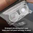 2 x 2 Pack EZ Pass Holder for Windshield. Ezpass with Strong Suction Cups. Toll Pass Transponder iPass Holder. (2, 3.7 x 1.9 inches)
