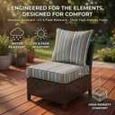 Outdoor Deep Seat Cushions 24x24x5 Inch, Waterproof Patio Chair Cushions, 2 Sets (4 Pcs: 2 Seat + 2 Back), Fade Resistant with Ties and Zipper for Garden1