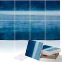PINWELIFE Wall Art Acoustic Panels, Sound Proof Absorbing Panels for Home/Office, Decorative Absorbing Dampening, Noise and Echo Cancelling (48"x32", Blue Lake)