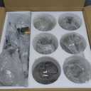 SZXYKEJI 6-Lights Glass Globe Sputnik Chandelier Modern Flush Mount Ceiling Light Fixture Black Farmhouse Lighting for Dining Room Living Room Bedroom Kitchen Passageway. (light)